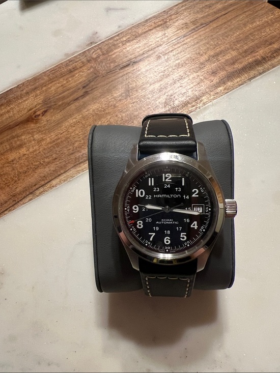 Hamilton Other - Hamilton Khaki Field Automatic with black leather strap 20 mm